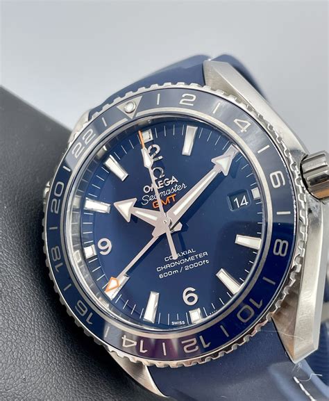 omega seamaster planet ocean blue leather|omega planet ocean chronograph blue.